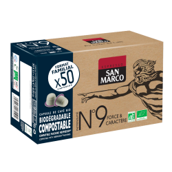 Capsules de café BIO N°9 Format familial