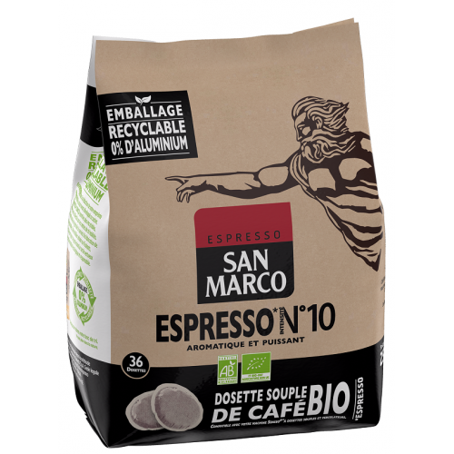 Dosettes BIO & Compostables San Marco Espresso N°10 compatibles Senseo®