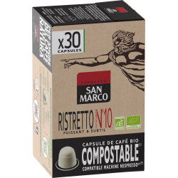 Capsules compostables BIO N°10 Ristretto - Format Eco