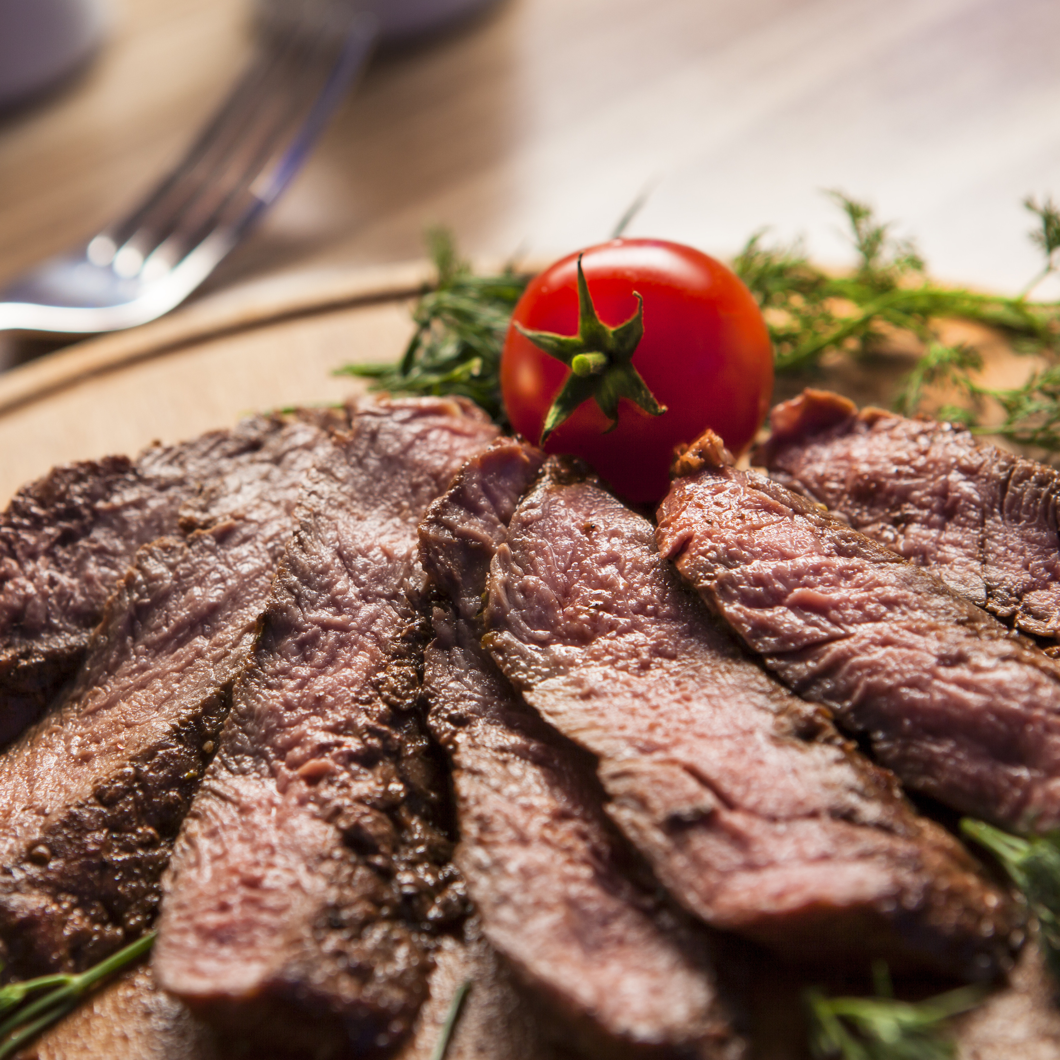 Steak mariné au café