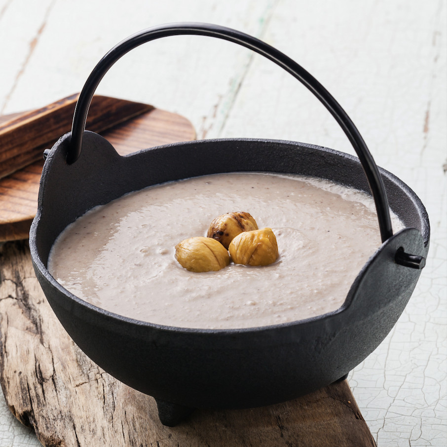 Soupe aux châtaignes et au café