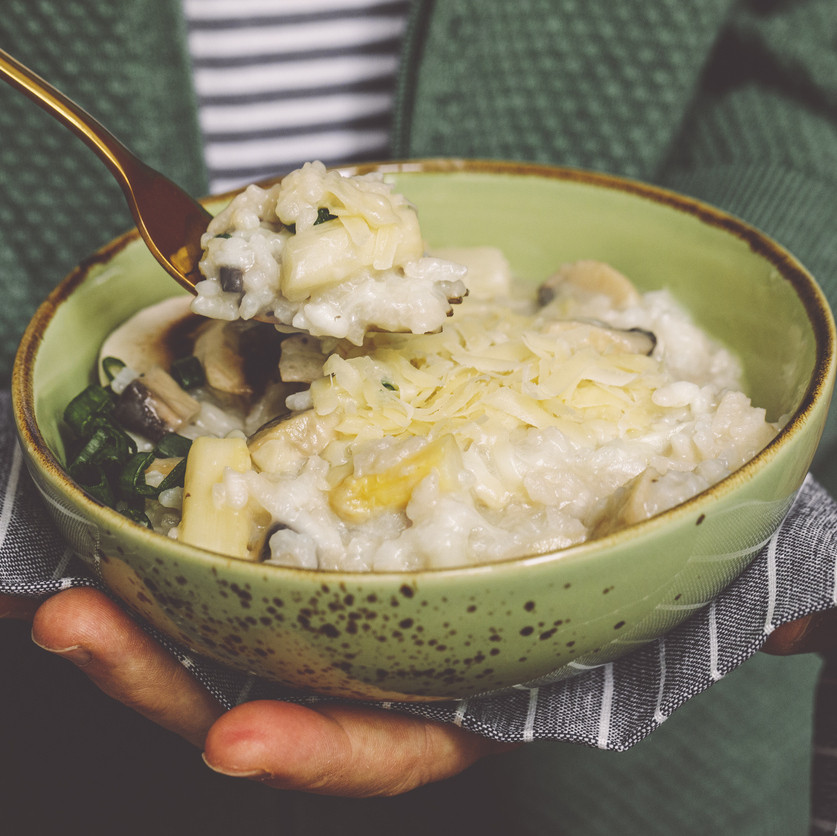 Risotto au café et parmesan