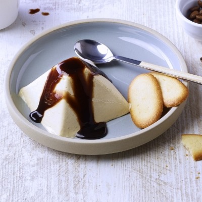 Parfait au caramel de café et biscuits langues de chat
