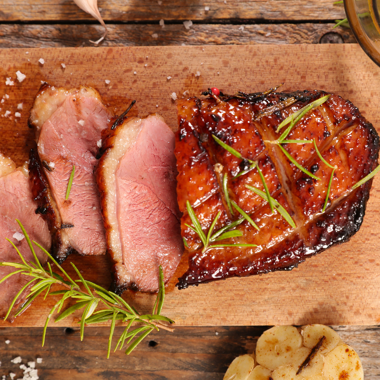 Magret de canard sauce café
